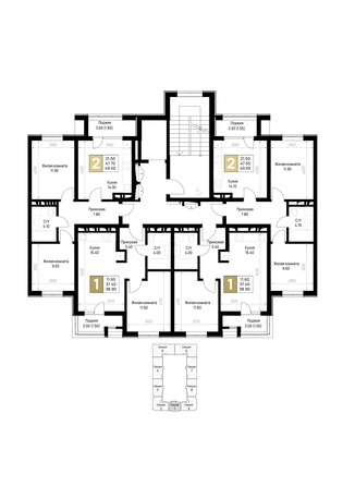 
  Продается 1-комн. квартира 38.9 м², в ЖК На Высоком берегу, дом 1. Фото 20.