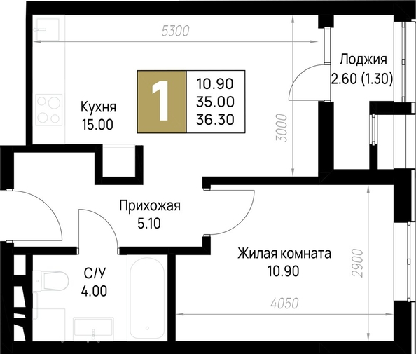 
  Продается 1-комн. квартира 36.3 м², в ЖК На Высоком берегу, дом 1. Фото 19.