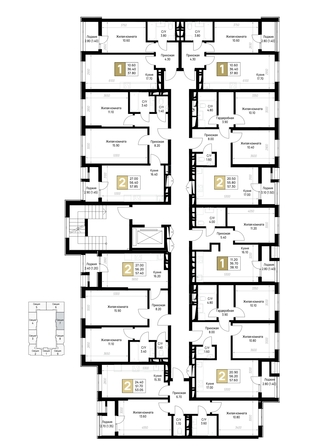 
  Продается 2-комн. квартира 57.4 м², в ЖК На Высоком берегу, дом 1. Фото 20.