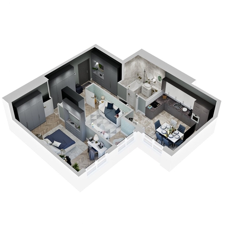 
  Продается 2-комн. квартира 62.8 м², в ЖК Зеленая территория, литера 1.1. Фото 1.