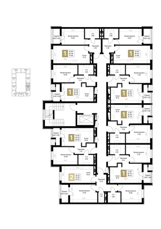 
  Продается 1-комн. квартира 36.3 м², в ЖК На Высоком берегу, дом 1. Фото 20.