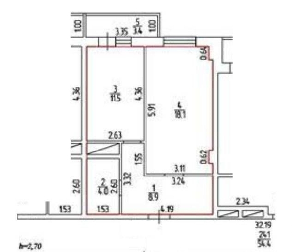 
  Продается 2-комн. квартира 46 м². Фото 15.