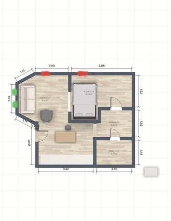 
  Продается 1-комн. квартира 35 м². Фото 15.