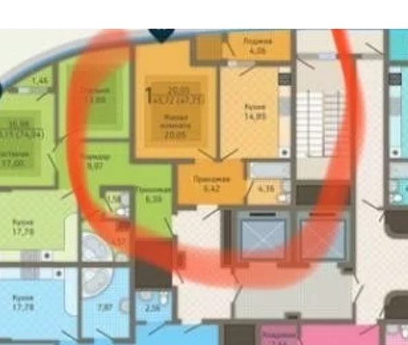 
  Продается 1-комн. квартира 48 м². Фото 10.