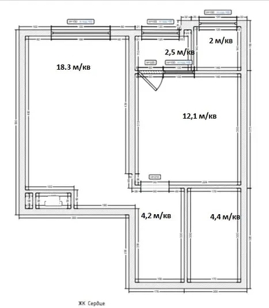 
  Продается 1-комн. квартира 44 м², в ЖК Сердце. Фото 9.