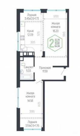 
  Продается 2-комн. квартира 65 м². Фото 11.