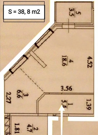 
  Продается 1-комн. квартира 40 м². Фото 11.
