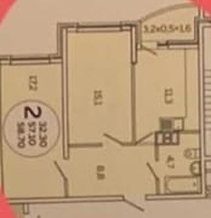 
  Продается 2-комн. квартира 61 м². Фото 26.