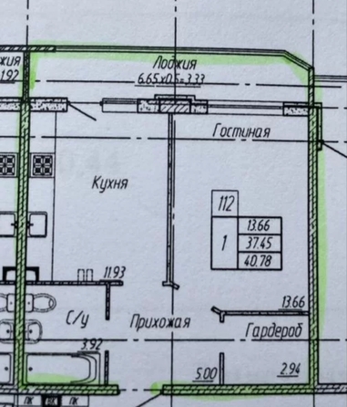 
  Продается 1-комн. квартира 38 м², в ЖК Губернский, литера 2. Фото 3.