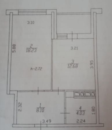 
  Продается 1-комн. квартира 43 м². Фото 11.