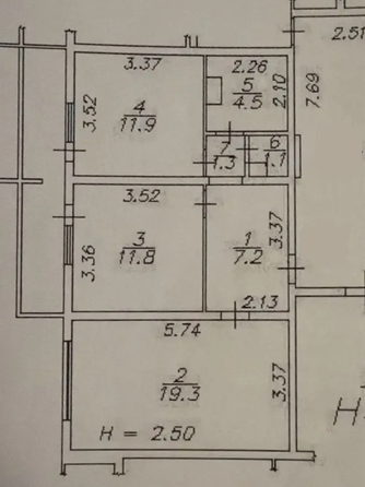 
  Продается 2-комн. квартира 57.3 м². Фото 22.