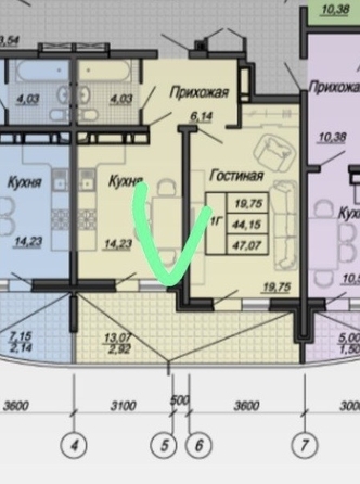 
  Продается 1-комн. квартира 55 м². Фото 11.