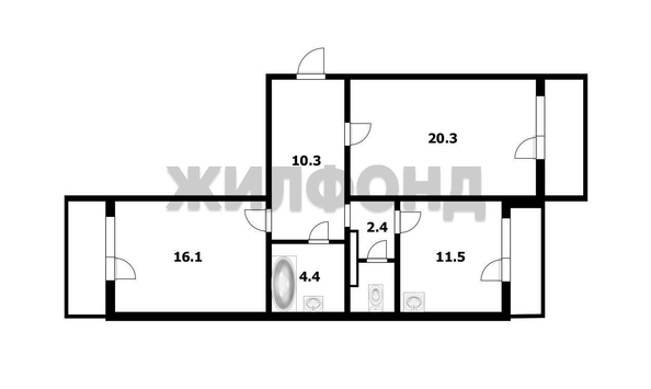 
  Продается 2-комн. квартира 66.3 м². Фото 24.