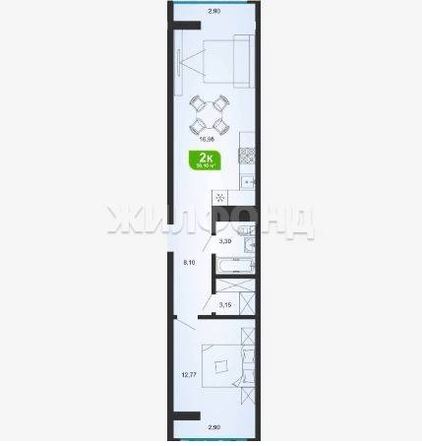 
  Продается 2-комн. квартира 49.3 м². Фото 10.