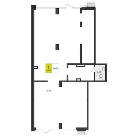 
  Продается универсальное помещение 120.71 м². Фото 1.