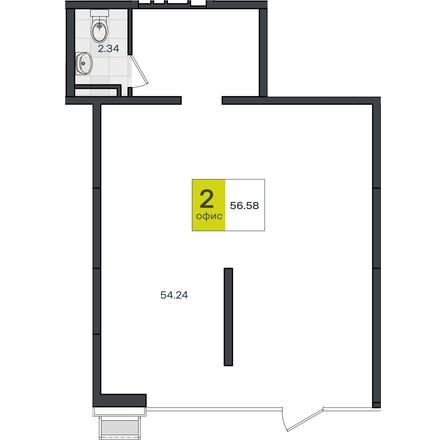 
  Продается универсальное помещение 56.58 м². Фото 1.