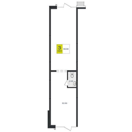 
  Продается универсальное помещение 55.34 м². Фото 1.