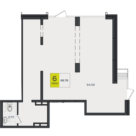 
  Продается торговая площадь 66.76 м². Фото 1.
