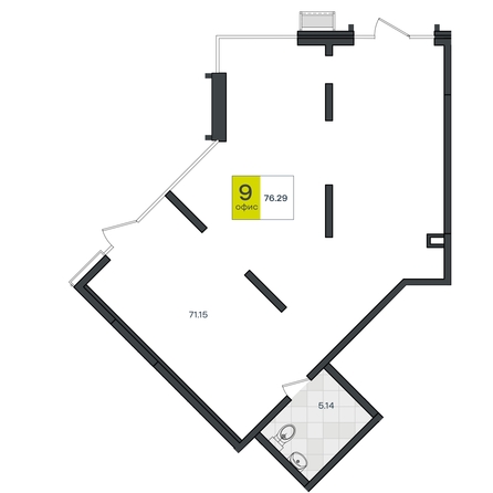 
  Продается торговая площадь 76.29 м². Фото 1.