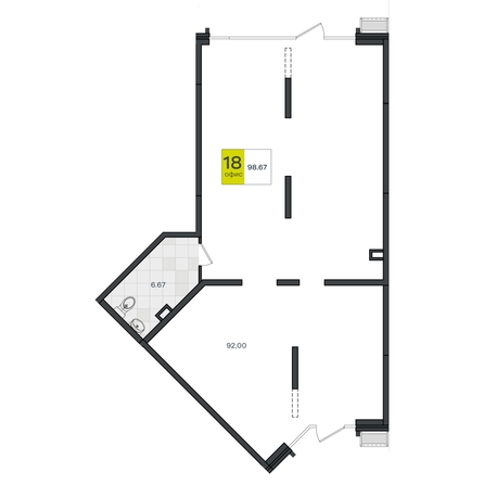 
  Продается торговая площадь 98.67 м². Фото 1.