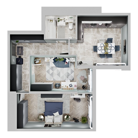 
  Продается 2-комн. квартира 62.8 м², в ЖК Зеленая территория, литера 1.2. Фото 2.
