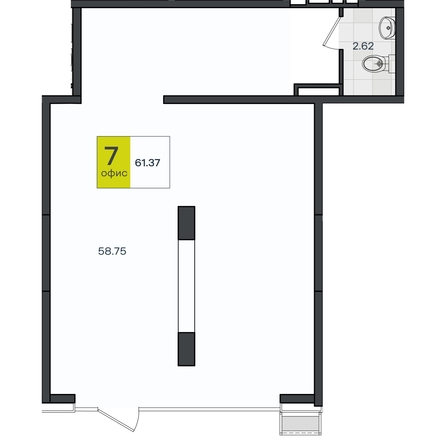 
  Продается торговая площадь 61.37 м². Фото 1.