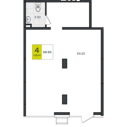 
  Продается универсальное помещение 56.5 м². Фото 1.