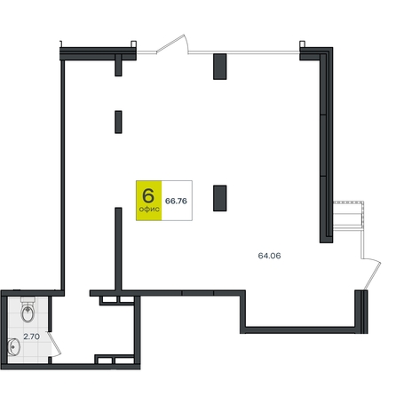 
  Продается торговая площадь 66.76 м². Фото 1.