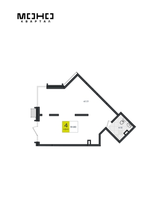 
  Продается торговая площадь 52.17 м². Фото 1.