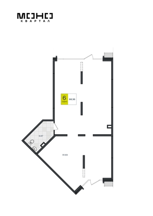 
  Продается универсальное помещение 98.67 м². Фото 1.