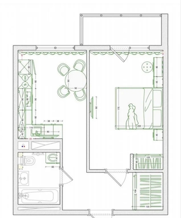 
  Продается 1-комн. квартира 43 м². Фото 22.