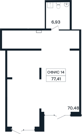 
  Продается универсальное помещение 77.41 м². Фото 1.