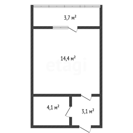 
  Продается студия 21.9 м². Фото 1.