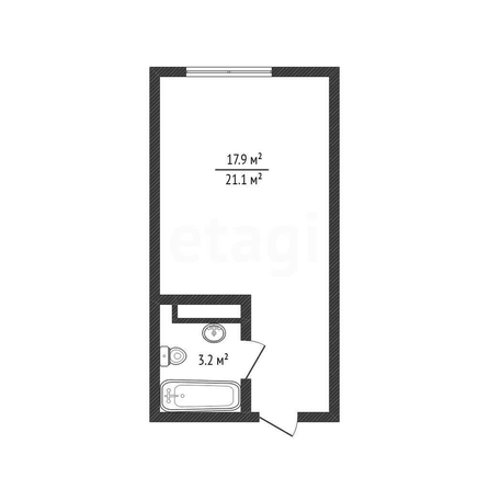 
  Продается студия 21.1 м². Фото 16.