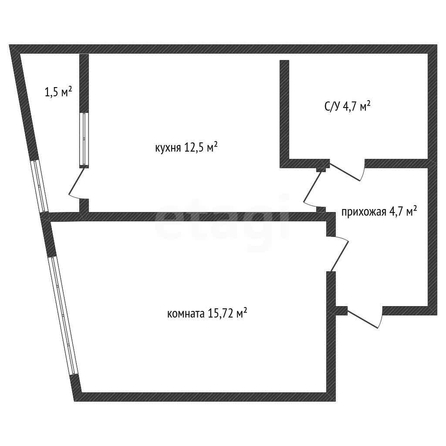 
  Продается 1-комн. квартира 39.2 м². Фото 1.