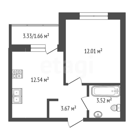 
  Продается 1-комн. квартира 32.2 м². Фото 1.