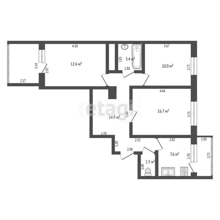 
  Продается 3-комн. квартира 67 м². Фото 3.
