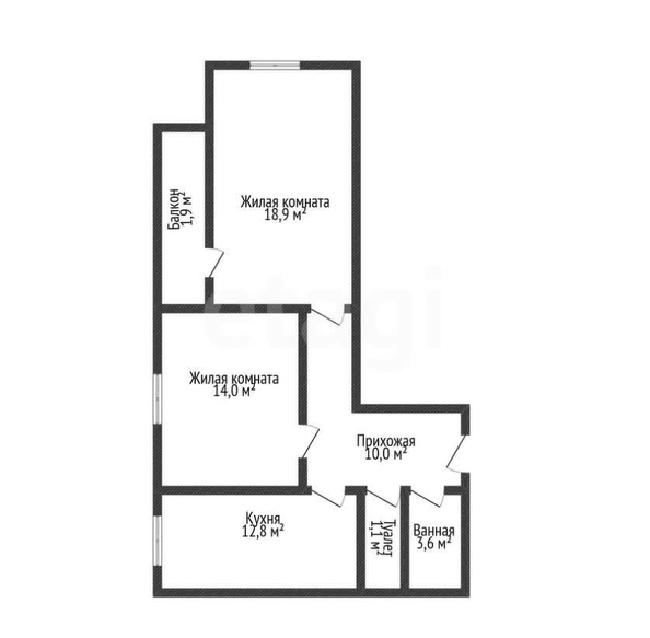
  Продается 2-комн. квартира 59.3 м². Фото 1.