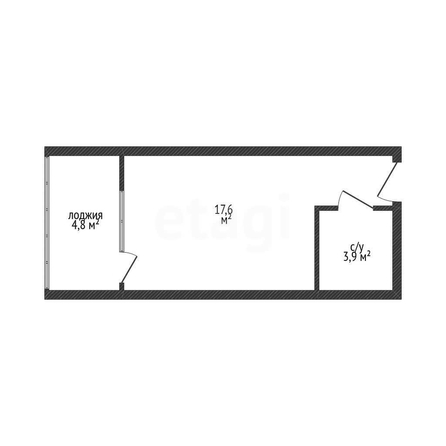 
  Продается студия 24.3 м², в МКР Любимово, 16 квартал литер 2. Фото 2.