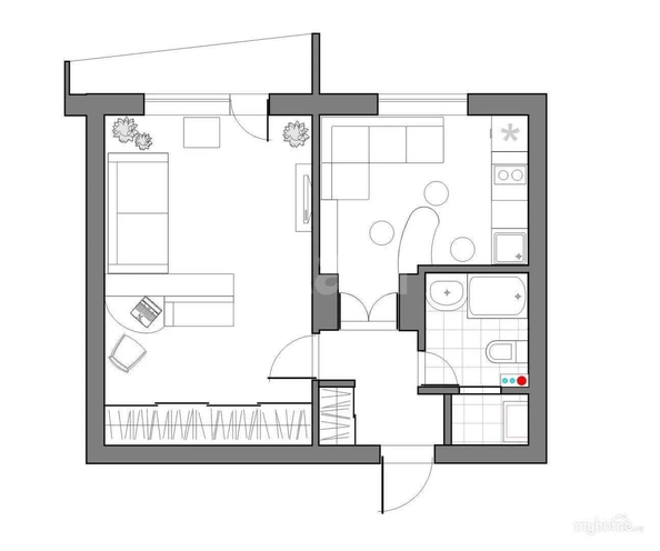 
  Продается 1-комн. квартира 35.1 м². Фото 1.