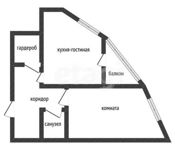 
  Продается 1-комн. квартира 48.5 м². Фото 1.