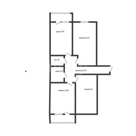 
  Продается 3-комн. квартира 77 м². Фото 1.