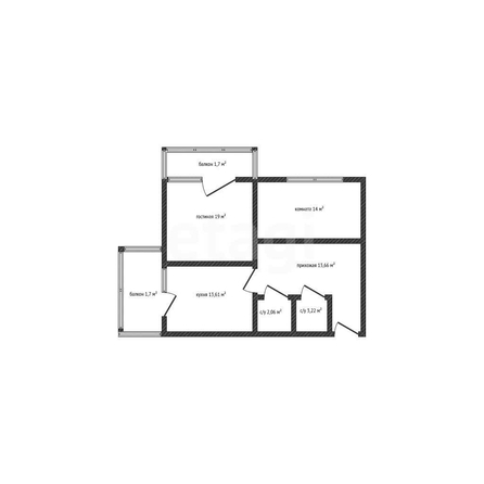 
  Продается 2-комн. квартира 72.1 м², в ЖК Дом на Московской. Фото 1.