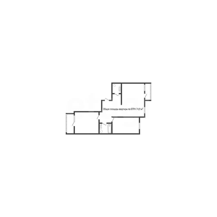 
  Продается 2-комн. квартира 74.9 м². Фото 1.