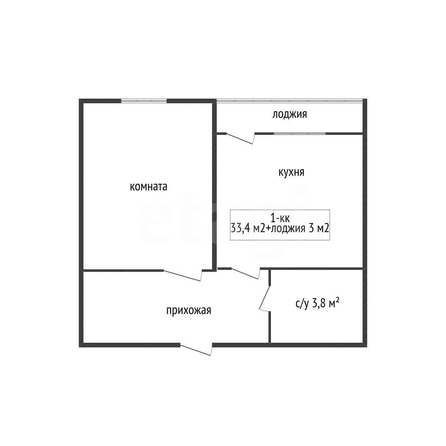 
  Продается 1-комн. квартира 33.4 м². Фото 4.