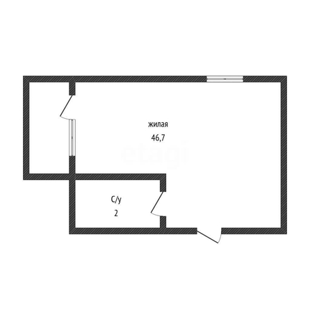 
  Продается студия 48.7 м². Фото 1.
