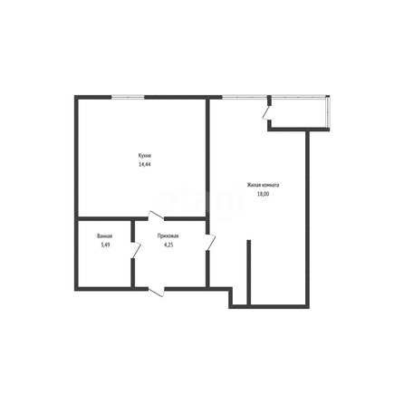 
  Продается 1-комн. квартира 40.7 м², в ЖК Клубный квартал Европа 6, литера 2. Фото 2.