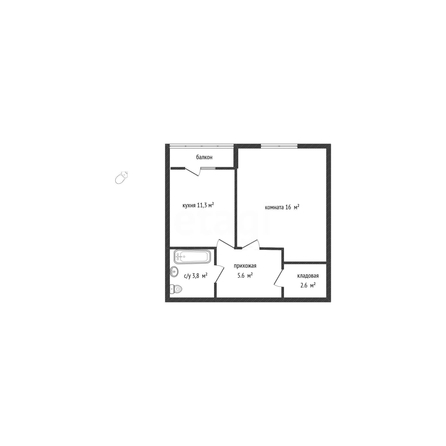 
  Продается 1-комн. квартира 40 м², в ЖК Открытие. Фото 1.