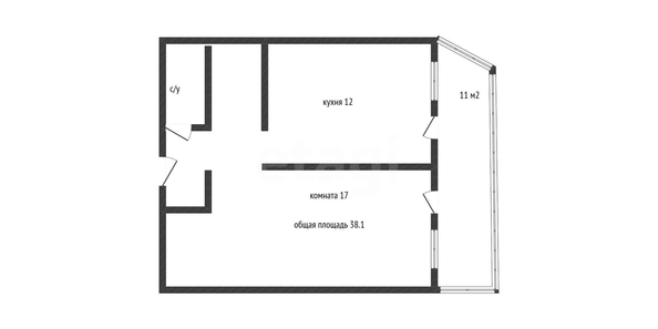 
  Продается 1-комн. квартира 38.1 м². Фото 1.