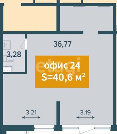 
  Продается торговая площадь 40.6 м², в ЖК САРМАТ, литера 2. Фото 1.